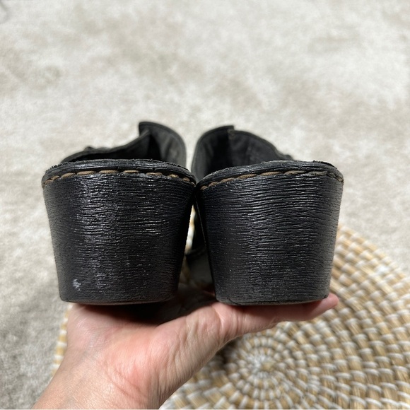 b.o.c Women’s Leather Mule Clogs Sandals Slip On Comfort Pilgrim in Black Size 9 - Picture 9 of 16